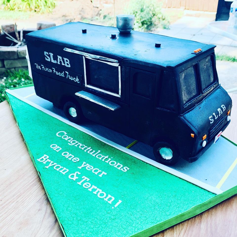 One year anniversary Slab Cake